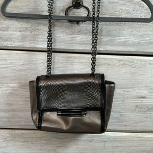 Diane vonFurstenberg Pewter and Black shoulder Bag